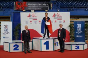 Yun Yaw Chu, 1er en armes simples et tong bei aux Championnats Méditerranéens de Wushu 2019